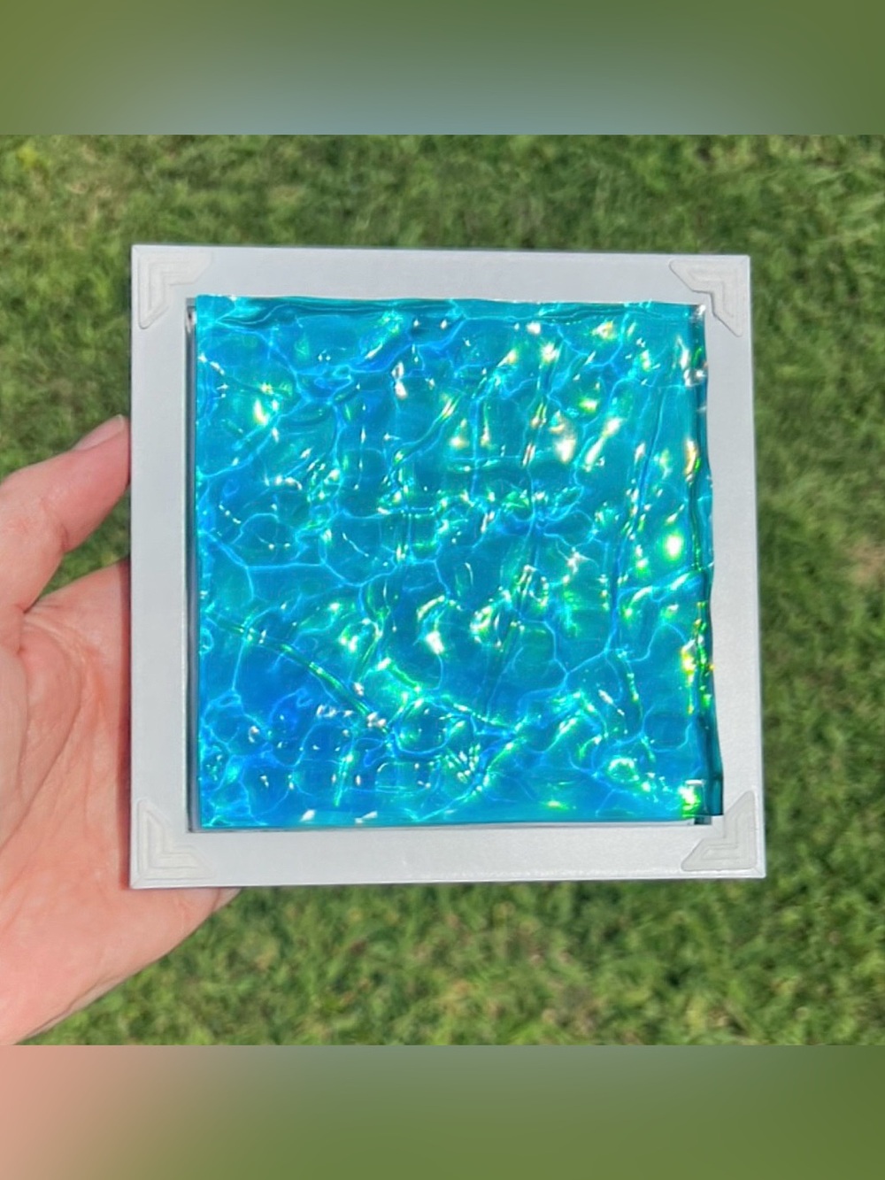Blue Iridescent Aqua Art - Picture 6 of 9